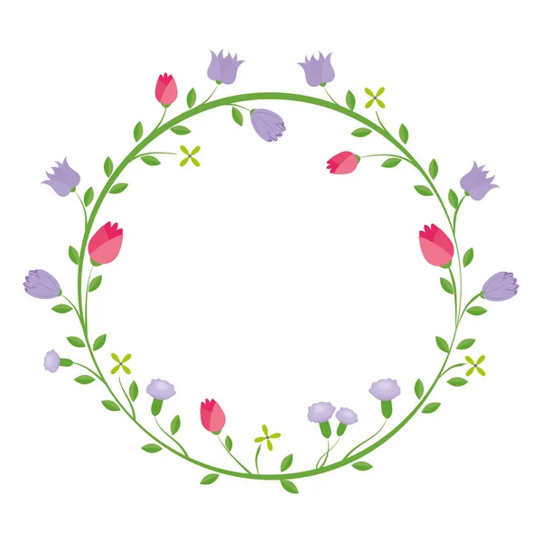 Tarjeta de decoración floral lindo — Vector de stock