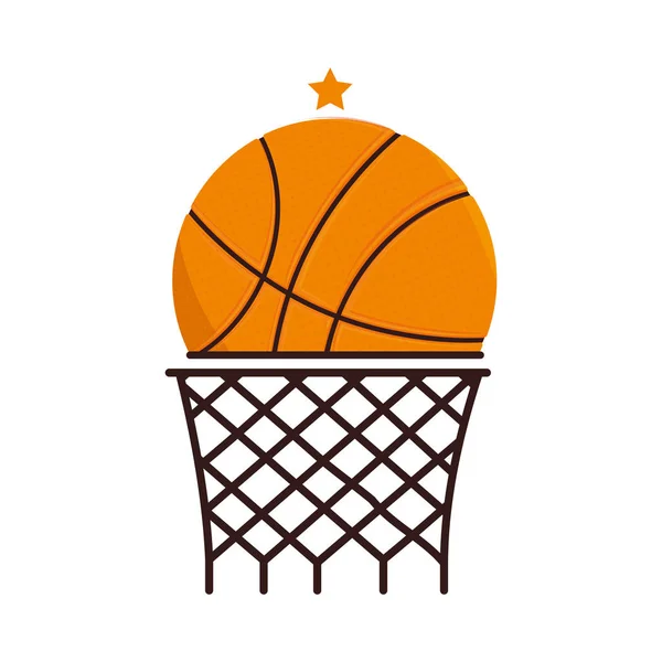 Icône de l'emblème du sport basket — Image vectorielle