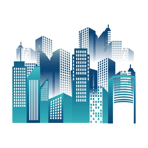 Great city buildings icon — Stock Vector