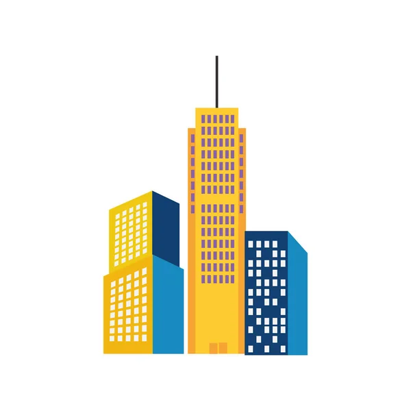 Great city buildings icon — Stock Vector