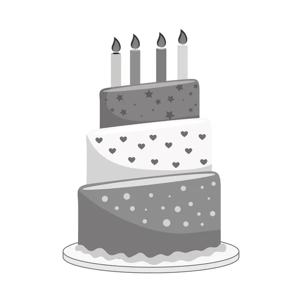 Delicious cake birthday card — Stock Vector