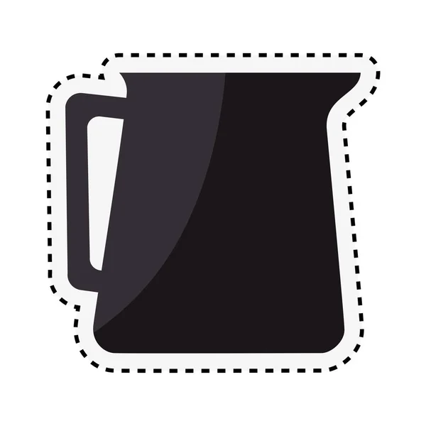 Kaffee Teekanne trinken Ikone isoliert — Stockvektor