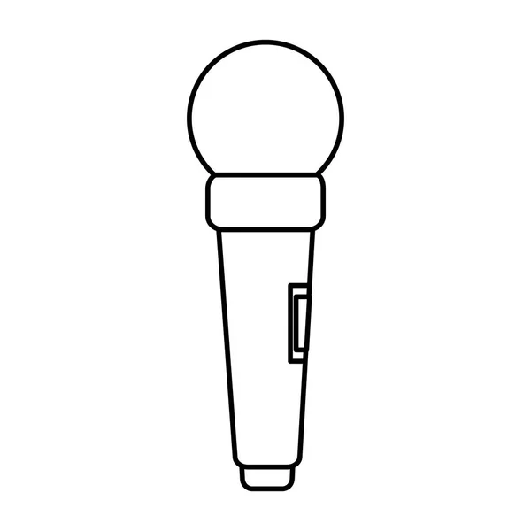 Microphone device isolated icon — Stock Vector