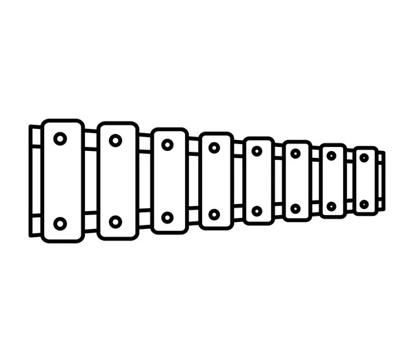 Instrumento timbal icono aislado — Vector de stock