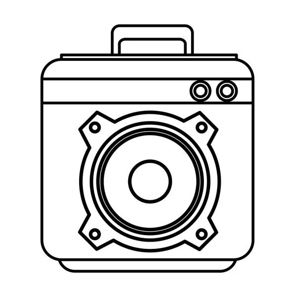 Haut-parleur son icône isolée — Image vectorielle