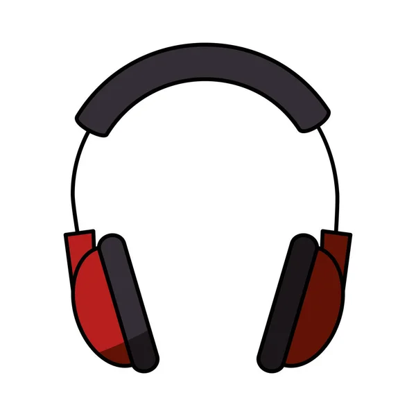 Izolované ikona zvukového zařízení sluchátka s mikrofonem — Stockový vektor