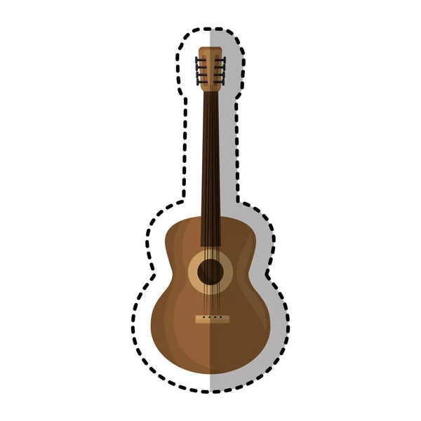 Instrumento de guitarra icono aislado — Vector de stock