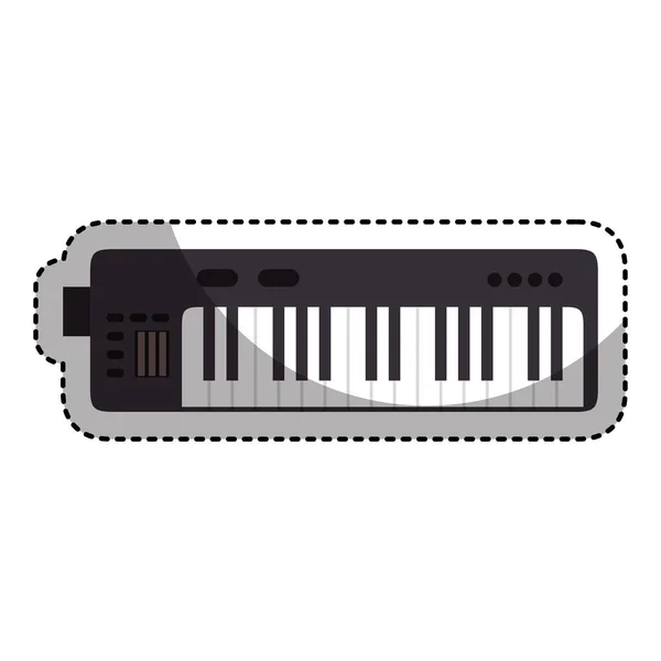 Instrument piano icône isolée — Image vectorielle