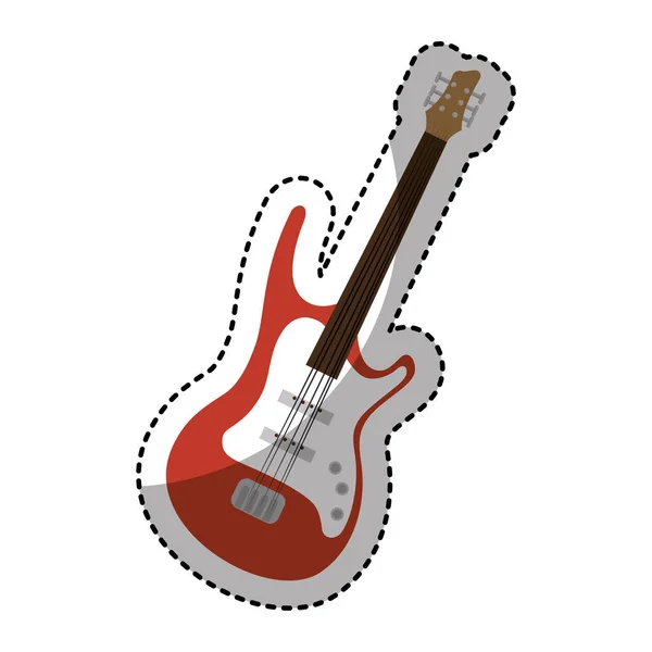 Guitarra ícone isolado elétrico — Vetor de Stock