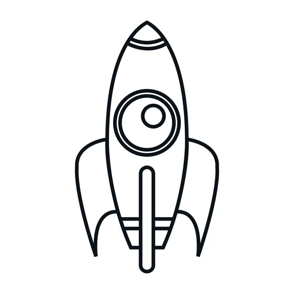 Cohete de arranque icono aislado — Vector de stock
