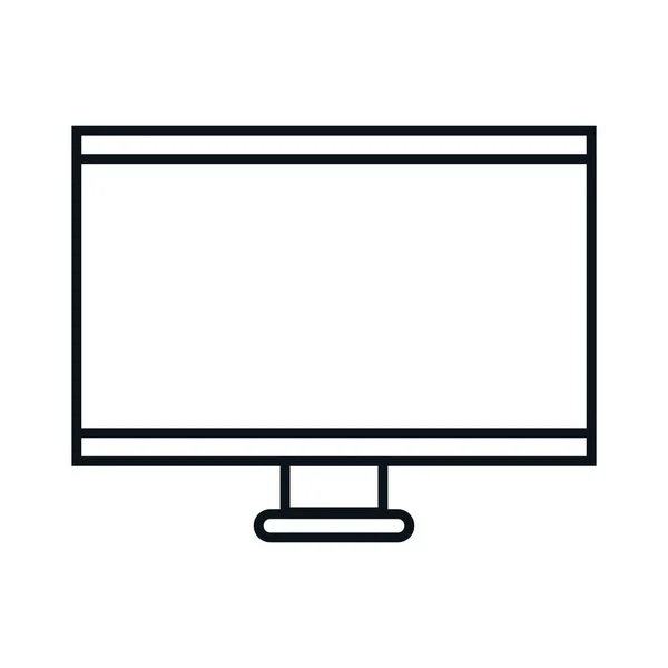 Monitor ícone de computador desktop — Vetor de Stock