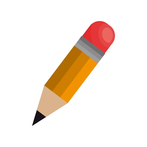 Pencil school supply isolated icon — Stock Vector