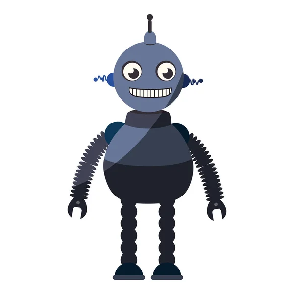 Robot character isolated icon — Stock Vector