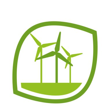 yel değirmeni enerji ekoloji simgesi