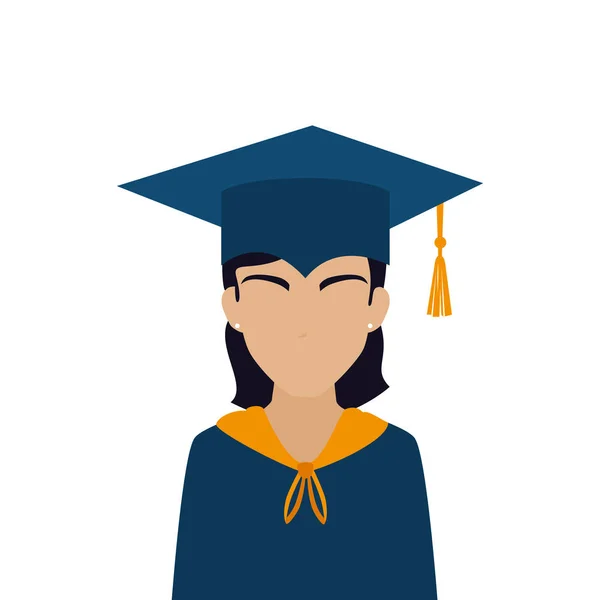 Student graduation uniform icon — Stock Vector