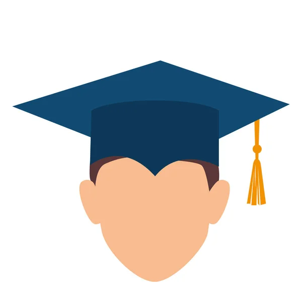 Estudiante graduación uniforme icono — Vector de stock