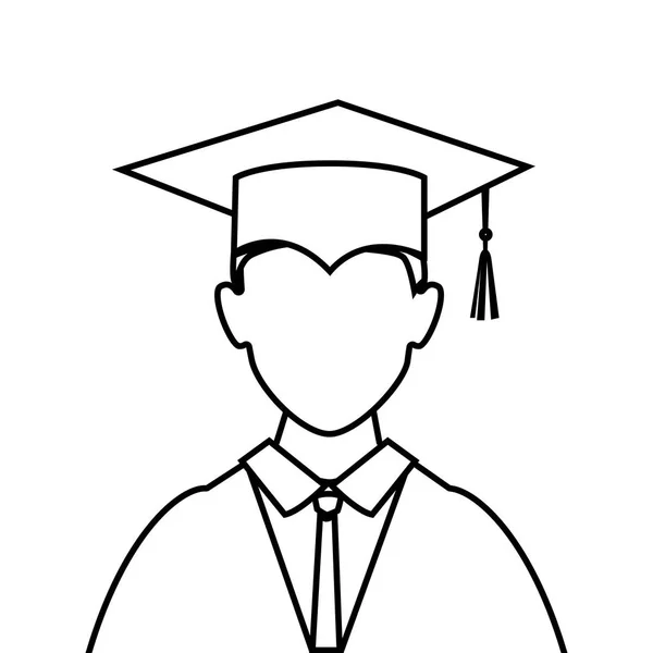 Αποφοίτηση σπουδαστών ομοιόμορφη εικονίδιο — Διανυσματικό Αρχείο