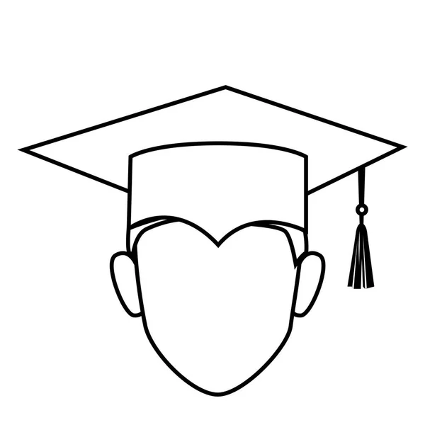Studente graduazione uniforme icona — Vettoriale Stock