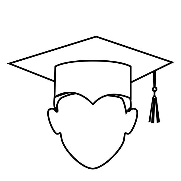 Estudante de graduação ícone uniforme — Vetor de Stock