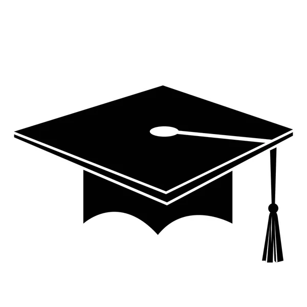 Hat graduation isolated icon — Stock Vector