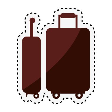 bavul seyahat izole simgesi