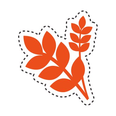 vegan gıda izole simgesi yapraklar