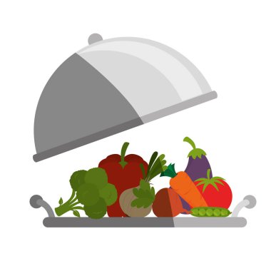 sağlıklı gıda izole simgesi olan tepsi