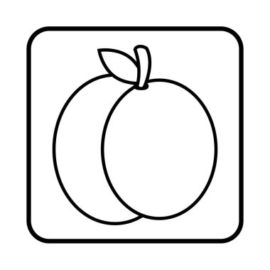 taze meyve izole simgesi