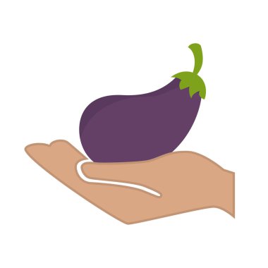 el ile taze sebze izole simgesi insan