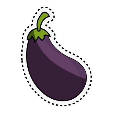 kesme satırı izole simgesi ile taze sebze