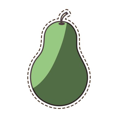 kesme satırı izole simgesi ile taze meyve