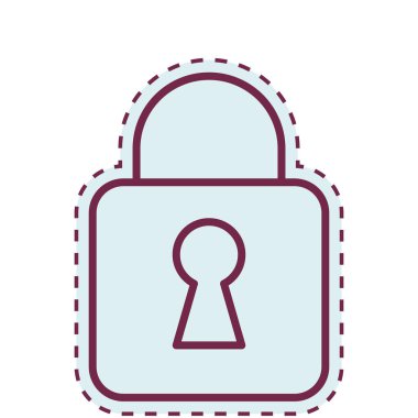 güvenli asma kilit güvenlik izole simgesi