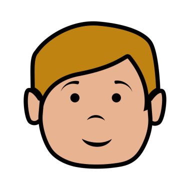 baş genç adam izole simgesi