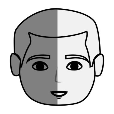 baş genç adam izole simgesi