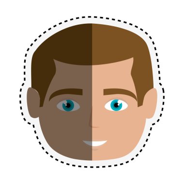 baş genç adam izole simgesi