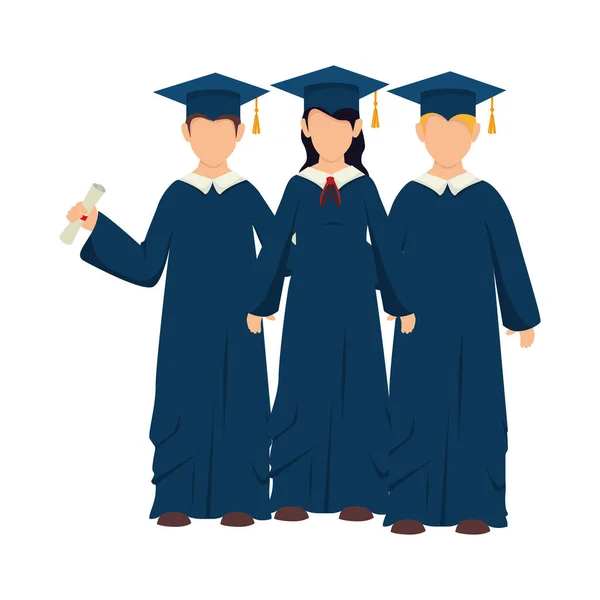 Student graduation uniform icon — Stock Vector