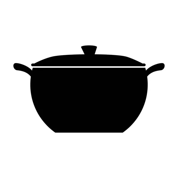 Kitchen pot isolated icon — Stock Vector