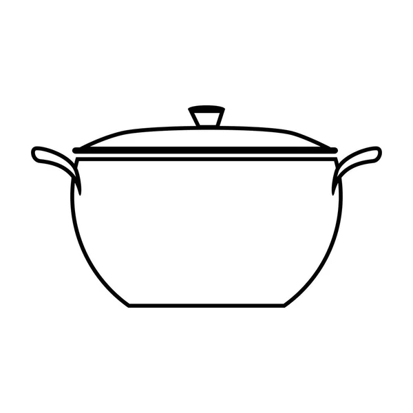 Кухонний горщик ізольована ікона — стоковий вектор