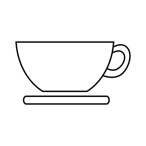 Kaffeetasse trinken isolierte Ikone — Stockvektor