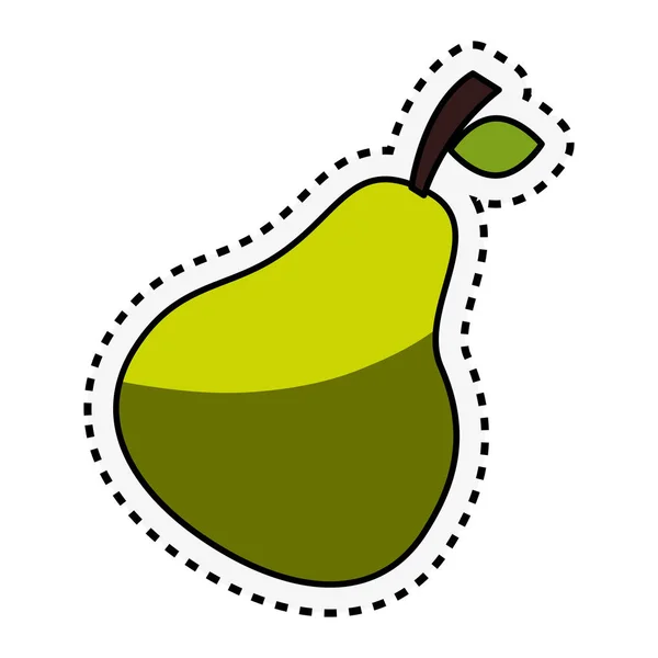 Fruits frais avec ligne coupée icône isolée — Image vectorielle