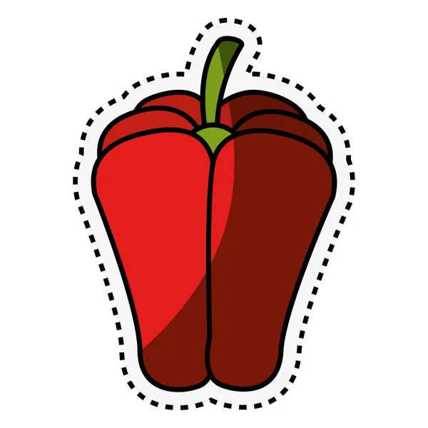 Verse groente met gesneden lijn geïsoleerde pictogram — Stockvector