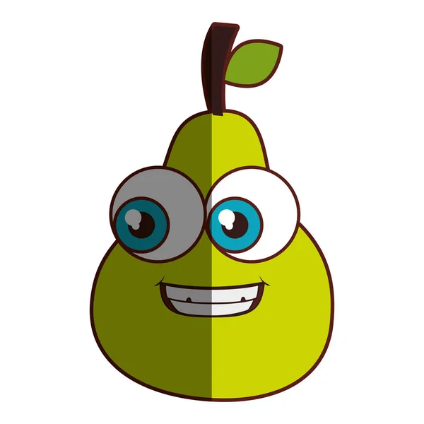 Fresh fruit comic character isolated icon — Stock Vector