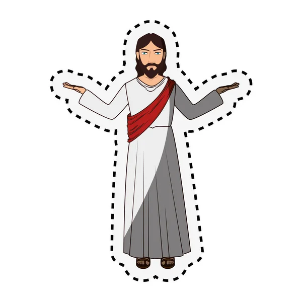 Изолированная икона Иисуса Христа — стоковый вектор