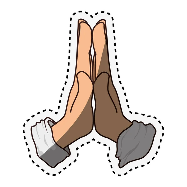 Τα χέρια που προσεύχεται απομονωμένες εικονίδιο — Διανυσματικό Αρχείο