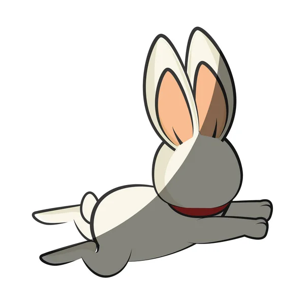 Schattig konijn kawaii tekenstijl — Stockvector