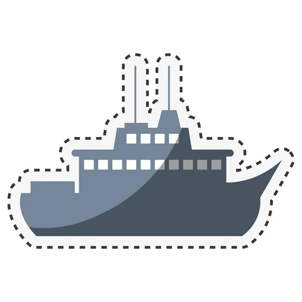 Cruise ship isolated icon — Stock Vector