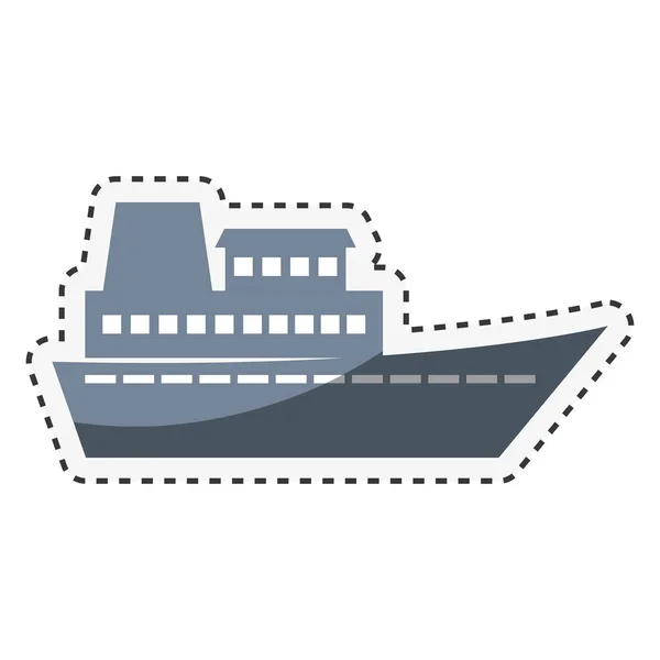 Cruise schip geïsoleerd pictogram — Stockvector