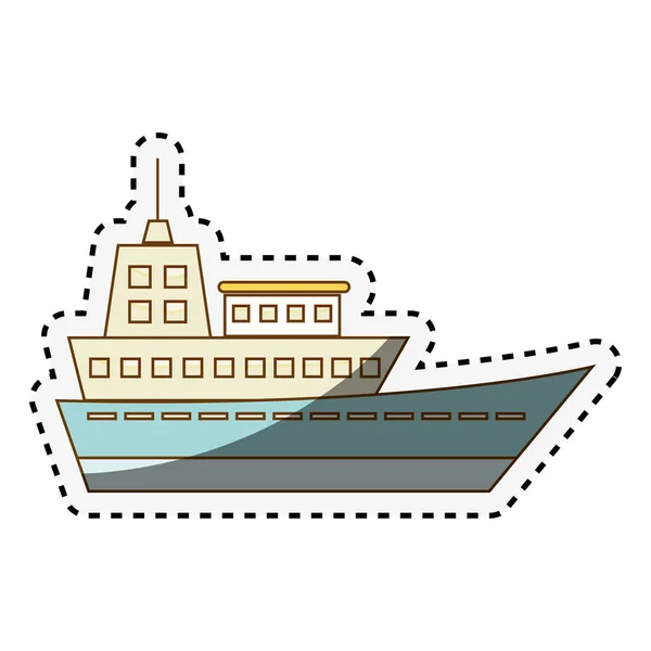 Icona isolata della nave da crociera — Vettoriale Stock