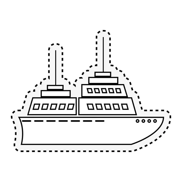 Cruise schip geïsoleerd pictogram — Stockvector