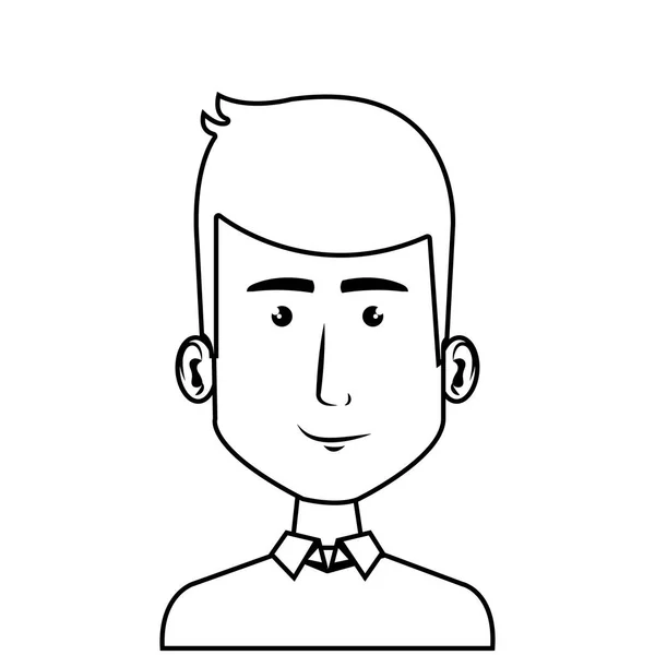 Fiatal férfi karakter ikonra — Stock Vector